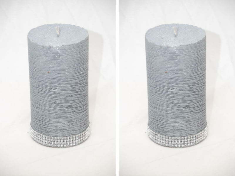 Gri ve gümüş renkli bir mumun sezgi ve netlik etkisi