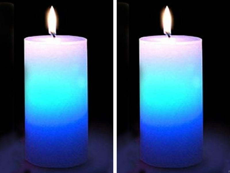 Mavi renkli bir mumun sakinleştirici ve sezgisel etkisi