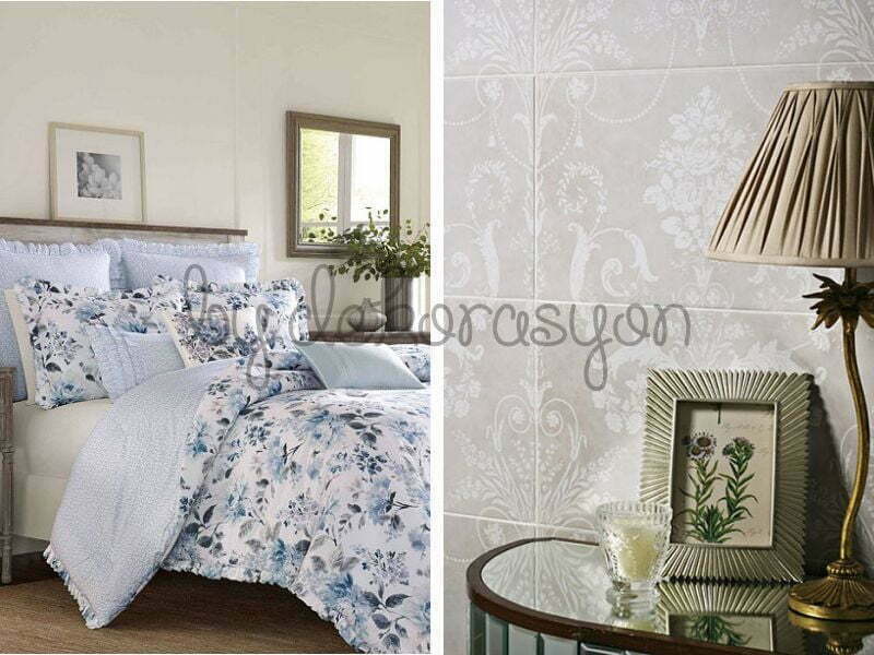 Kristal objeler ve aynalarla aydınlatılmış zarif bir dekorasyon detayı