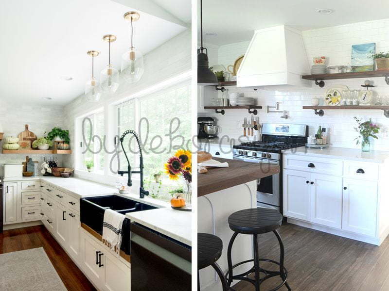 Farklı mutfak dolabı kapak malzemeleri ve renklerinin bulunduğu bir palet