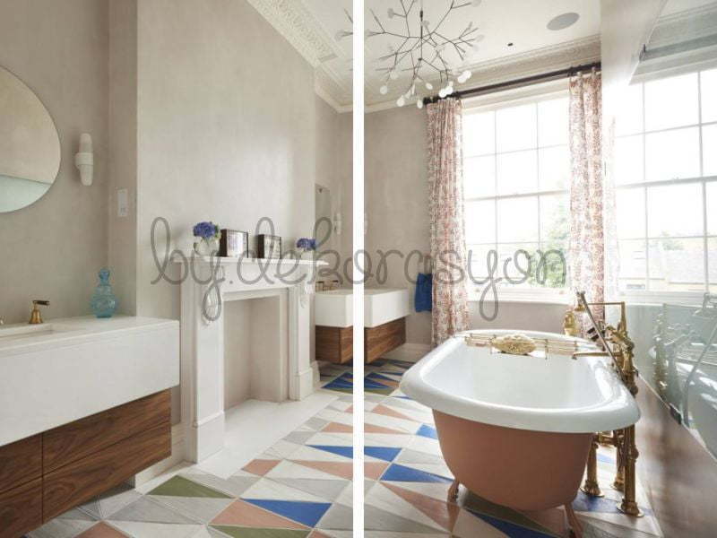 Az ve öz aksesuarla yaratılmış huzurlu ve otantik bir banyo köşesi