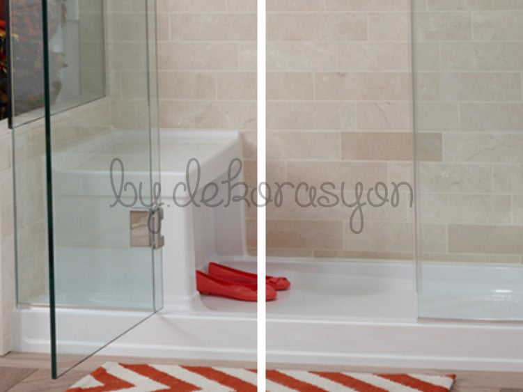 Zeminde kullanılan siyah beyaz damalı desenli karolar