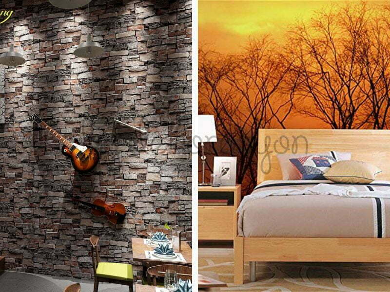 Çiçekli ve açık renkli bir duvar kağıdı