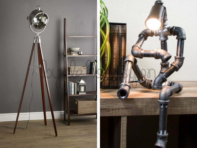 Modern ve minimalist tasarımlı, dokunmatik olarak çalışan bir başucu lambası.
