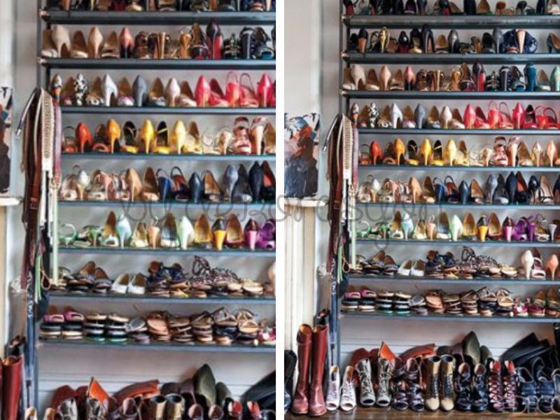 J. Crew kreatif direktörü Jenna Lyon'ın renkli ve desenli ayakkabı dolabı