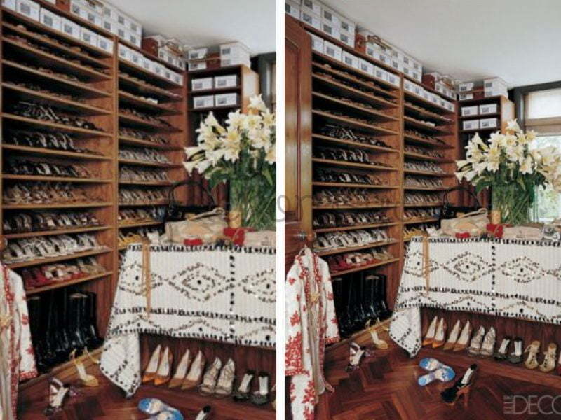 Jimmy Choo kurucusu Tamara Mellon'un lüks giyinme odası