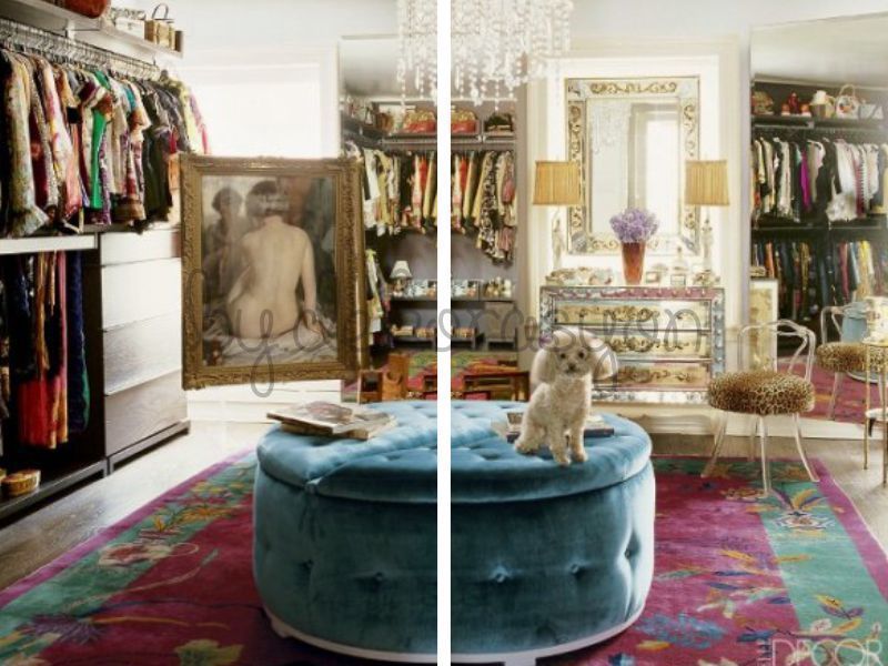 Moda tasarımcısı Nanette Lepore'un renkli giysilerle dolu gardırobu