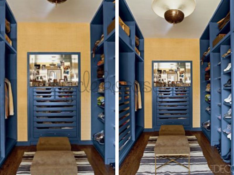 İç mimar Nate Berkus'un maskülen ve düzenli giyinme odası