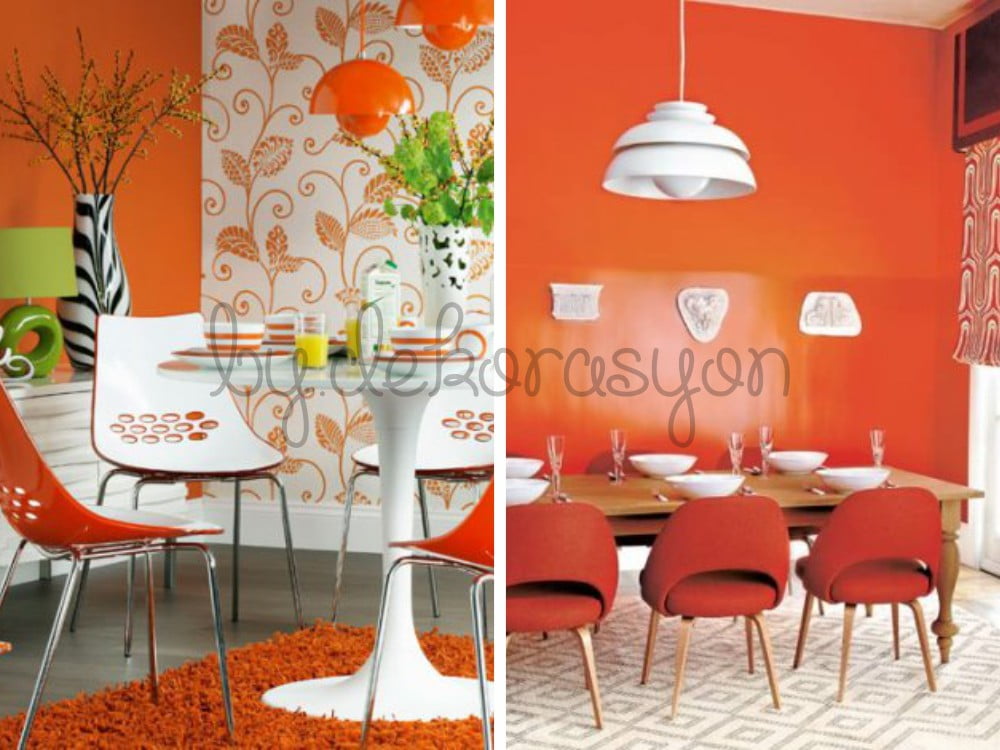 Farklı sandalyelerle kombinlenmiş şık bir yuvarlak yemek masası