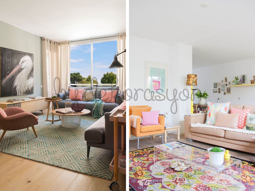 Canlı bitkilerle dekore edilmiş pastel bir köşe