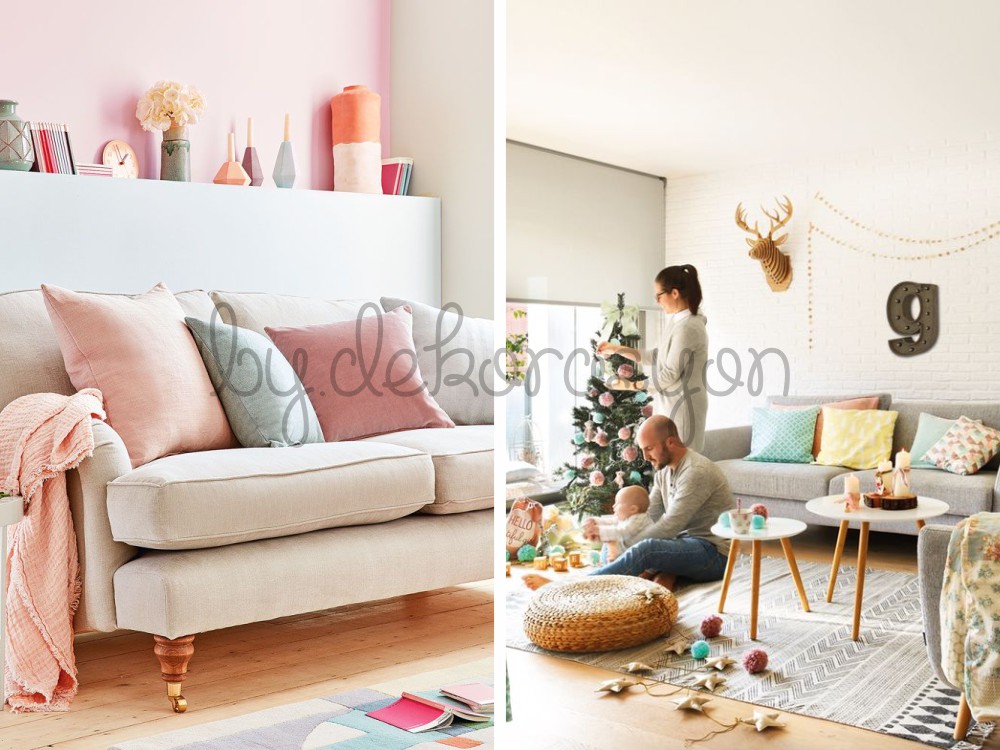 Çok renkli pastel tonlarda bir halı