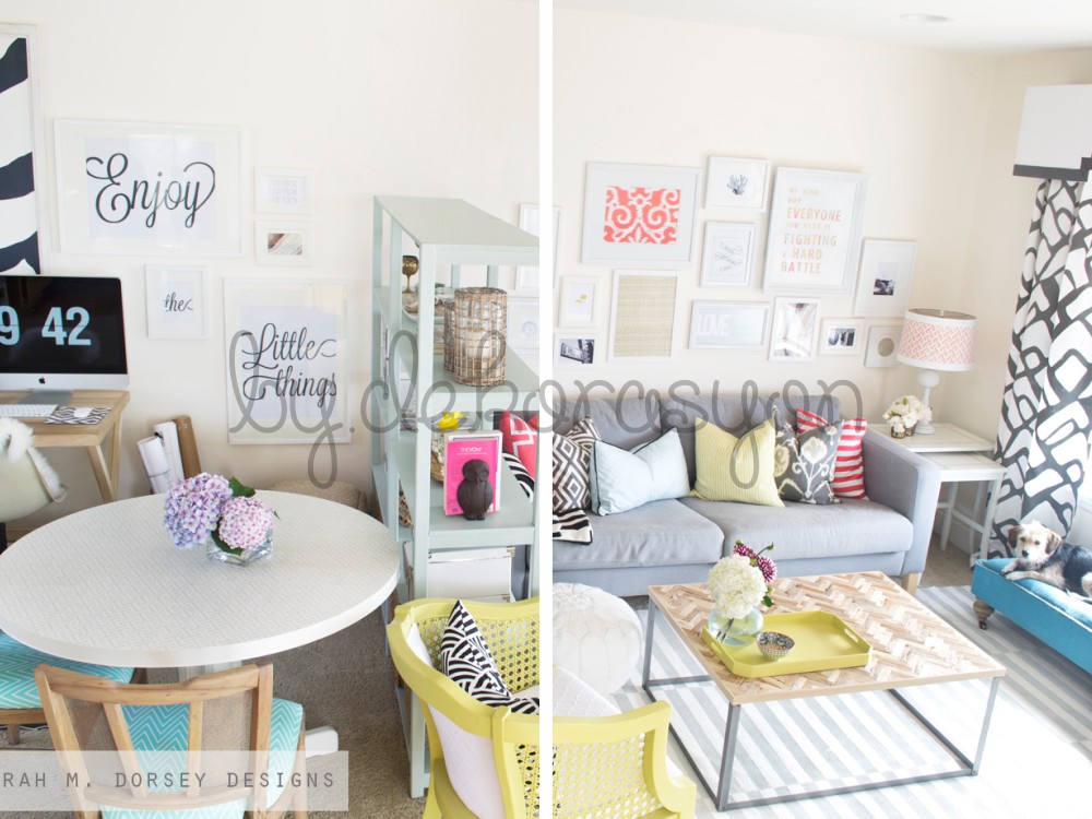 Çok sayıda desenin bir arada kullanıldığı eklektik bir oda