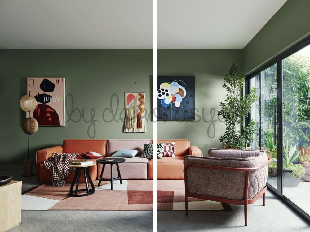 Duvar rengiyle uyumlu bir sanat eseri