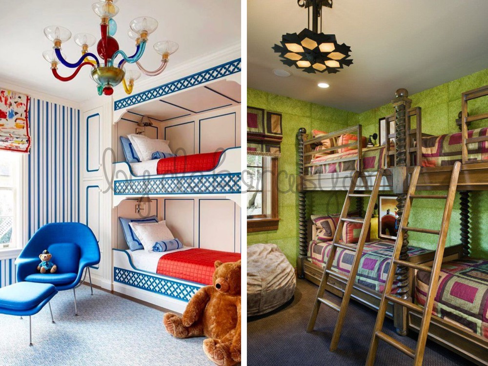 İki ayrı ranza ile dört kişilik oda düzeni