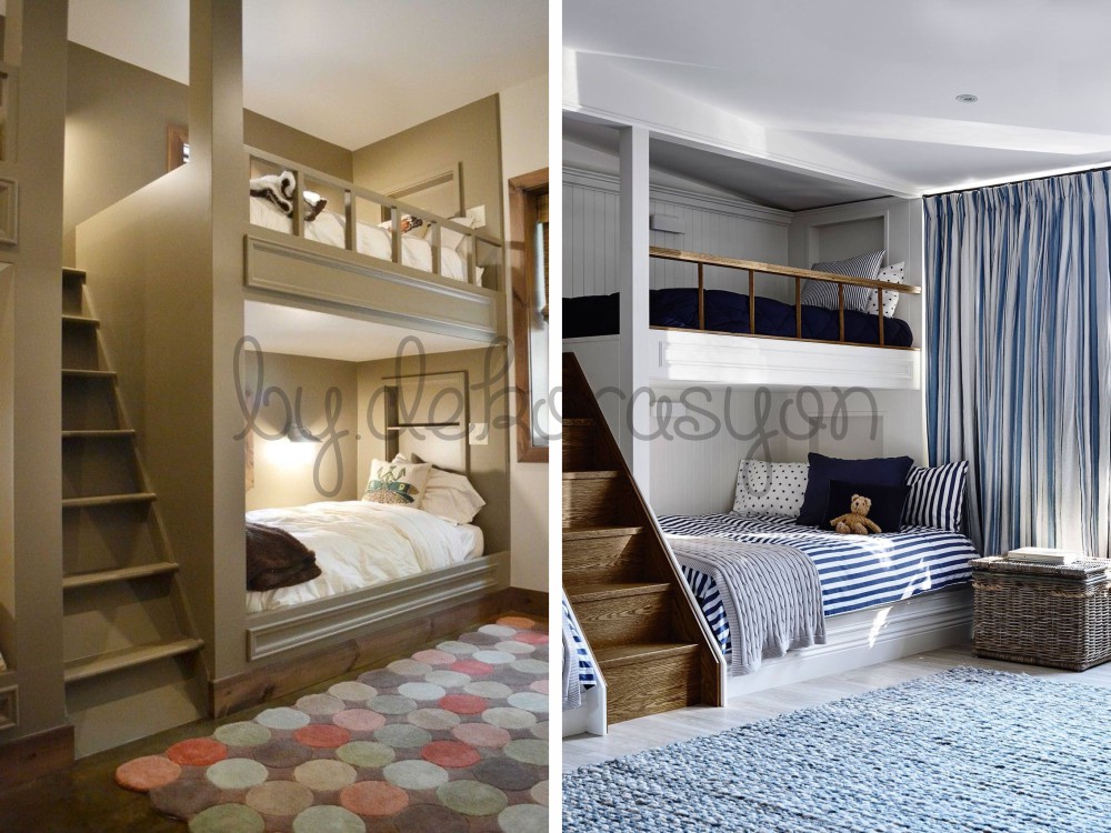 Beyaz renkli, alt katı oyun evi olan ranza