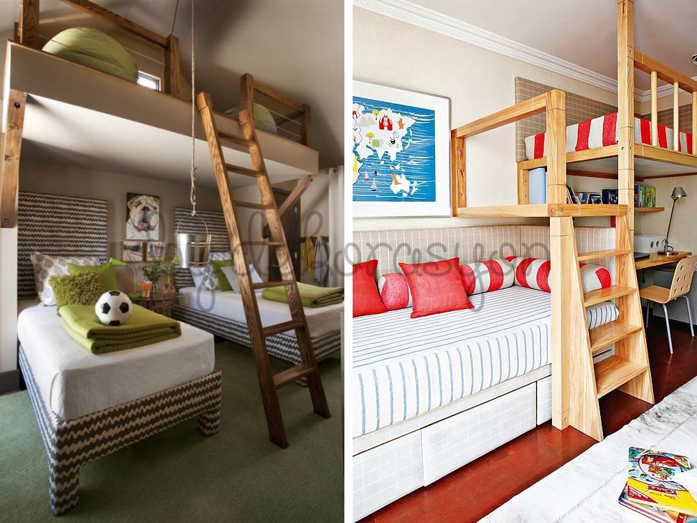 Kaydıraklı ve eğlenceli çocuk ranza modeli