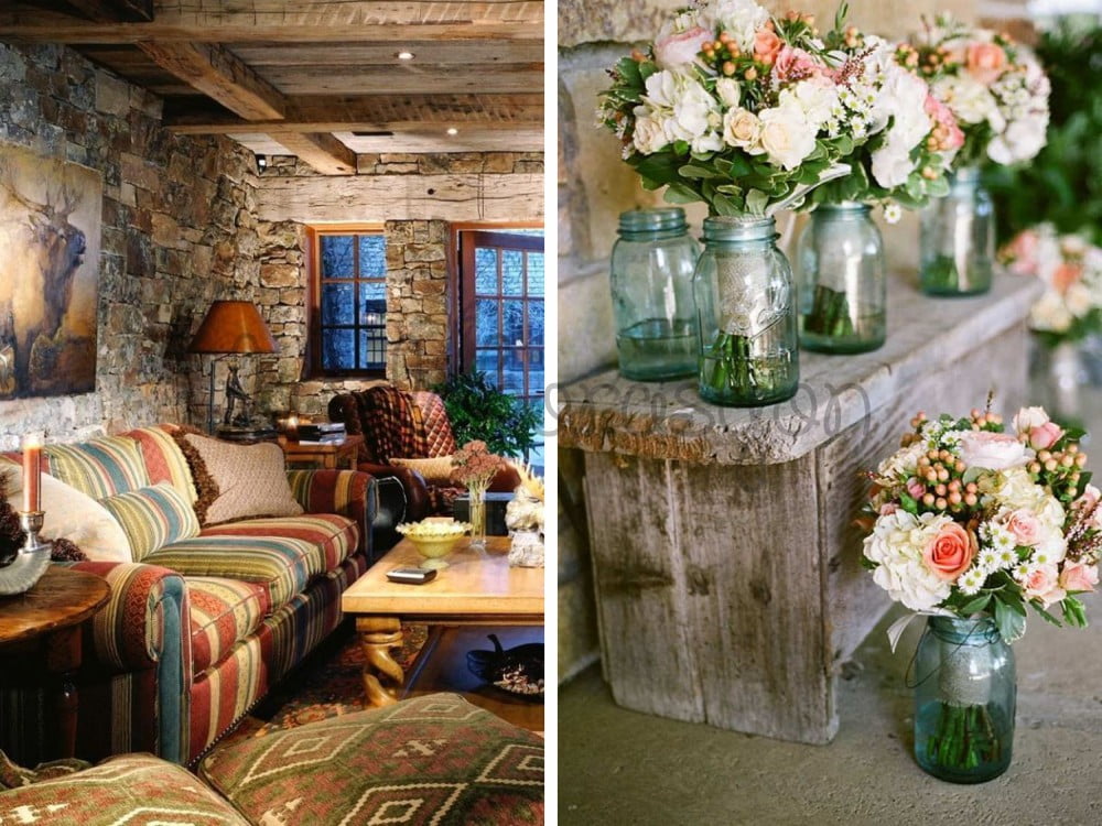 Deri koltuk ve ahşap mobilyaların uyumu