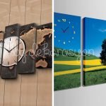 Canvas-Duvar-Saati-Manzara-Tablosu