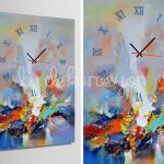 Canvas-Duvar-Saati-Renkli-Tablo